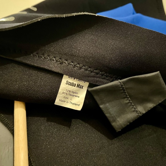 ScubaMax Island 2 Wetsuit Men's 2mm Shorty Black & Blue 2mm - Picture 8 of 8